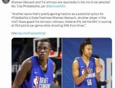 揭秘费城76人选秀策略：马鲁阿奇还是约翰逊？