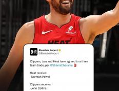 迈阿密热火豪赌朱霍勒迪，四换一